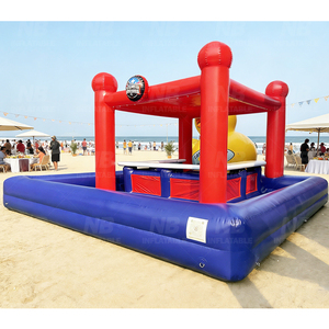 Bar Gonfiabile Rosso e <span class=keywords><strong>Blu</strong></span> con Tettoia, Lounge Portatile per Feste in Spiaggia ed Eventi in Giardino - Product Image 2
