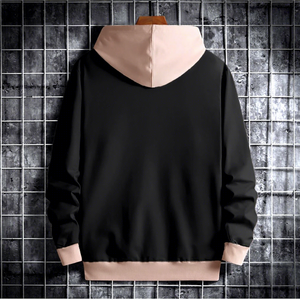 <b>Men's</b> Pink Hooded Sweatshirt Loose Fit <b>Animal</b> Print Casual Breathable Knitted Cotton French Terry Pocket Winter Wear - Product Image 6