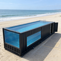 Piscine en acier préfabriquée, installation facile, résistance à la corrosion, performance durable, piscine conteneur