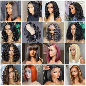 Pelucas <span class=keywords><strong>de</strong></span> cabello humano virgen vietnamita 13x4 <span class=keywords><strong>de</strong></span> doble densidad, lisas, estilo bob, con encaje frontal, para mujeres afroamericanas, venta al por mayor - Product Image 6