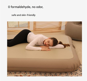 Materasso pieghevole gonfiabile floccato durevole con la pompa incorporata, letto d'aria comodo per la casa, il campeggio & uso di viaggio - Product Image 6