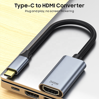 Câble adaptateur USB C vers HDMI 4K 60Hz Adaptateur USB Type C vers HDMI pour ordinateur portable MacBook Pro Air Dell XPS Surface iPad Pro etc.