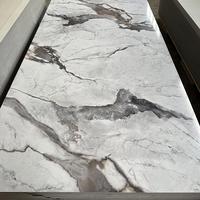 Panneaux muraux décoratifs en PVC à effet marbre Bingjie, panneaux rainurés verts, pour usage en bureau