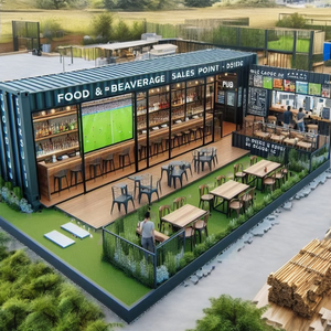 Piccolo Mini Container Prefabbricato Pieghevole a Due Piani Uso Negozio di Abbigliamento al Dettaglio Caffetteria Gelateria Ristorante con Design Bar - Product Image 5