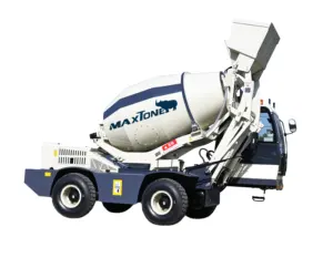 Maxtone 3cbm 3m3 미터 소형 커민스 엔진 사용 콘크리트 펌프 트럭 믹서 찌르기 트럭 콘크리트 믹서