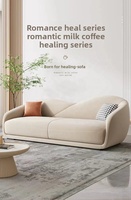 Ensemble personnalisable moderne, simple et romantique, style Wabi-Sabi, pour salon, avec design italien, nordique et arqué, inspiré du café au lait, populaire sur Instagram