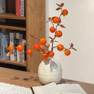 Flor Artificial de Caqui Qingyu Chronicle, Flor de Seda de Color Naranja, Decoración para el Hogar, Adorno para Sala de Estar - Product Image 2