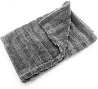 Serviette de séchage de voiture en peluche microfibre hybride 1200gsm poids lourd épais Premium Twist Pile Coral Fleece pour le nettoyage des détails de la voiture