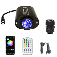 6W Mini 12V Treiber Funkelnde RGBW APP Musik-Synchronisation Auto-Dachhimmel Schlafzimmer Kino Sternenhimmel Glasfaser-Lichtquelle