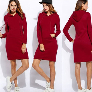 <span class=keywords><strong>Sudadera</strong></span> con <span class=keywords><strong>Capucha</strong></span> para Mujer, 100% Poliéster, Manga Larga, Corte Ajustado, Informal, Lisa - Product Image 2
