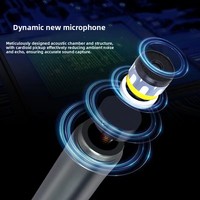 Microphone sans fil UHF à fréquence réglable, anti-sifflement, carte son en direct, plug-and-play, carte son multifonctionnelle en métal