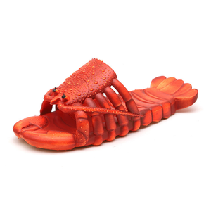2022 drôle homard pantoufles hommes décontracté diapositives Animal pêche flops pour femmes unisexe été plage sandales chaussures - Product Image 1