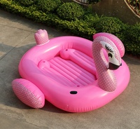 Île flottante gonflable géante pour fête, licorne flamant rose, pour 6 personnes, pour divertissement et fête