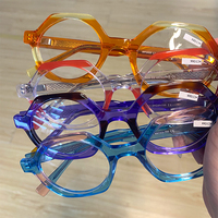 WP2409 Gafas de Moda, Montura Óptica Cuadrada Pequeña de Acetato Laminado, Combinación de Lentes Graduadas
