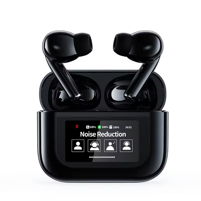 YW07 Earbuds with Touch Screen Noise Cancelling Tws Earphones & Headphones Wireless Earbuds with Lcd Touch Screen Display