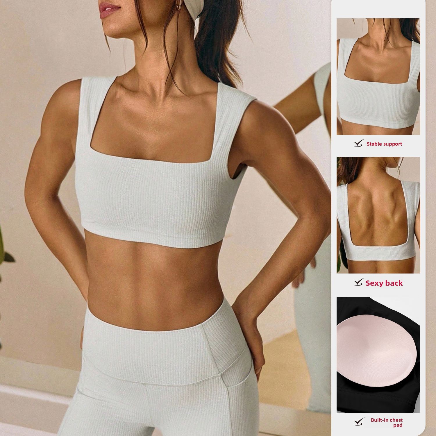 Women's Solid Quick-drying Spandex/Nylon Tank Top Sports Vest Tight-fitting Workout Fashion Yoga Fitness Clothing