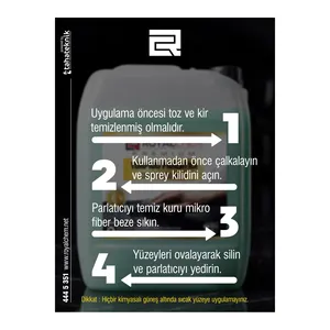 Abrillantador de Salpicaderos Royalchem 5 kg, Producto Profesional para el Cuidado del Automóvil, para Lavado y Detallado de Autos, Hecho en Turquía - Product Image 5