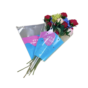 Fundas de Plástico BOPP Impresas con Grabado y Sellado Térmico para Ramos de Flores, Empaque Transparente con Orificio de Ventilación, Bolsas para Empacar Rosas - Product Image 1