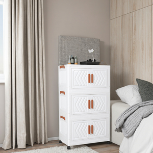 Armoire d'Angle Pliable ShenYu 40 Pouces pour Chambre, Meuble <span class=keywords><strong>de</strong></span> <span class=keywords><strong>Rangement</strong></span> avec Boîtes Rectangulaires en Plastique pour Organisation - Product Image 2