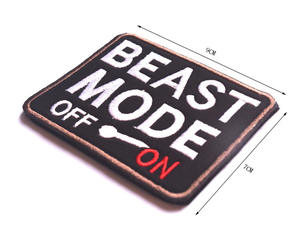 Оптовая продажа, машинка, вышитая, в режиме зверя, забавные моральные патчи с петлей-крючком на спине - Product Image 5