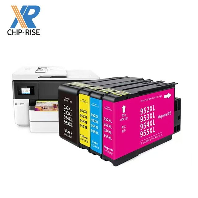 ChipRise 953 953 XL Color Ink Cartridge for HP Office Jet Pro 7720/8210 Printer High-Quality Refillable Fast Dry
