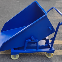 Bacs basculants équilibrés pour chariot élévateur de 0.75 mètres cubes avec trémie de déchargement automatique et verrouillage automatique à ressort