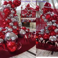 Grand Ballon Géant Brillant Boule Miroir Gonflable Grande Sphère pour Noël Mariage Fête Art Show Décoration