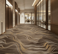 Moquette de couloir d'hôtel sur mesure, en nylon jacquard tufté, antidérapante, lavable, 6-12 mm, pour hall commercial
