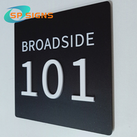 Panneau publicitaire LED 3D personnalisé en acier inoxydable IP68 pour extérieur, prix usine SP SIGN, pour numéros de bâtiments