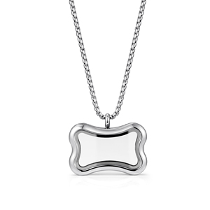 จี้สร้อยคอรูปกระดูกแบบเปิดได้ ทำจากสแตนเลสสตีล สำหรับใส่แก้วเก็บของที่ระลึกสำหรับสัตว์เลี้ยง เหมาะสำหรับคนรักสุนัข - Product Image 6