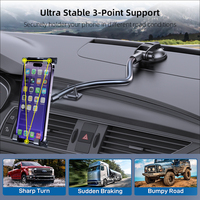 Anti-chute Flexible Long bras pare-brise stabilisateur lavable tasse voiture téléphone tablette support ventouse support de téléphone portable support pour voiture
