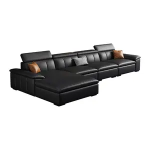 Sofá de tela de fibra Superfina sofá combinado hogar cuero sala de estar sofá de lujo muebles de grupo