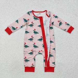 Ropa de salón para bebés de invierno, estampado de pato navideño de alta calidad, manga larga con pantalones, Conjunto de pijama, ropa familiar - Product Image 6