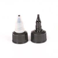 Bouchon à visser noir pour bouteille 20mm 24mm 28mm, avec traitement de finition du col 20-410 24-410 28-410