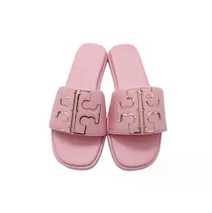 Women's Double T Sport Slides Flat Thong Flip Flops Sandals