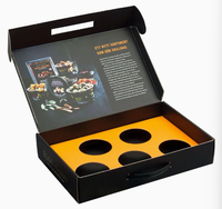 Boîte en carton ondulé rectangulaire pliable de haute qualité et robuste pour l'emballage d'aligneurs orthodontiques de laboratoire dentaire avec paillettes
