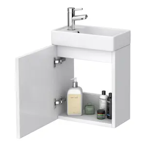 Australia Style Modern MDF Board Cabinets Ceramic Basin Sink Sets Wall Mounted Bathroom Vanity