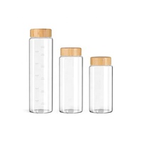 Bouteille d'eau potable en verre borosilicate portable de 600 ml, 750 ml, 1000 ml