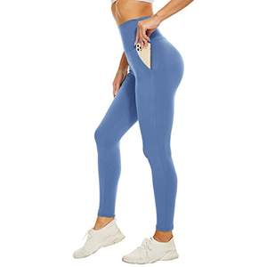 Kadın Yüksek Bel Hayvan Desenli Özel Logolu Spandeks/Polyester Fitness Taytı Nefes Alabilen Örme Yoga Pantolonu Cepli Toptan - Product Image 5