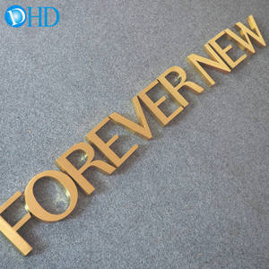 Lettere in Acciaio Inox Personalizzate Non Illuminate, Insegna Logo 3D in <span class=keywords><strong>Metallo</strong></span> <span class=keywords><strong>da</strong></span> <span class=keywords><strong>Parete</strong></span> per Decorazione Commerciale - Product Image 1