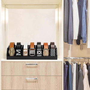 Expositor de Cinturones de Bambú Personalizado, Organizador de Pared y Cajón, con Ganchos para Corbatas, Precio Directo de Fábrica - Product Image 3