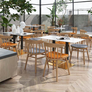 أسلوب بسيط طبيعي مع طاولة مطعم من خشب الرماد وطاولة - Product Image 5