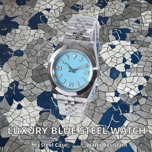 Reloj de Pulsera Mecánico Automático de Lujo con Esfera Azul, Cristal de Zafiro y Caja de Acero Inoxidable para Negocios y Deportes - Movimiento de Cuarzo ETA - Product Image 2