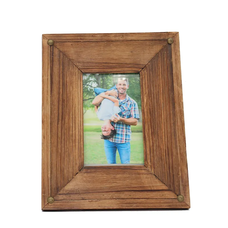 Home Decor Accessoires Natuurlijke Handgemaakte Rustieke Vintage Stijl Muur Digitale Dakraam Hele Houten Cadeau Foto Frames