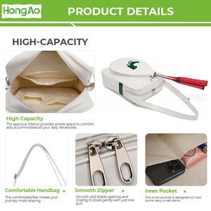 Hong'ao <span class=keywords><strong>sac</strong></span> de sport de plein air bandoulière fourre-tout en PU matériel Pickleball Paddel étudiants épaule Tennis <span class=keywords><strong>Badminton</strong></span> <span class=keywords><strong>sac</strong></span> de raquette - Product Image 6