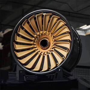 Rueda forjada de 2 piezas de fibra de carbono de bronce para Bmw Alpina X7 para Benz Gls 380 G63 Mustang <span class=keywords><strong>Gt</strong></span> Ferrari <span class=keywords><strong>488</strong></span> E63s para nio ES8 Audi Q - Product Image 3