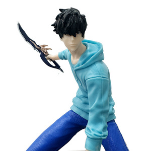 17CM <span class=keywords><strong>Manga</strong></span> Figurine <span class=keywords><strong>Solo</strong></span> Nivellement Vêtements Décontractés Sung Jin Woo Figura PVC Anime Figure Cadeau Jouets pour Adultes - Product Image 2
