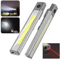 Senter LED Multifungsi Baru Lintas Batas, Pena Sorot Cahaya, Lampu Sorot Magnetik, Paduan Aluminium, Isi Ulang Tipe-C 2W