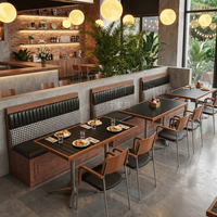 Mobilier commercial sur mesure pour cafés et restaurants : Ensembles de banquettes et canapés de salle à manger avec tables et chaises, prix de gros