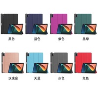 Xiaomi Mi Pad 5 5Pro Tablet kılıfı için kalem yuvası tutucu ile PU deri darbeye dayanıklı üç katlı standı manyetik kapak için 3